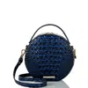 Brahmin Lane Croc Embossed Leather Crossbody Bag In Anchor