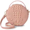 Brahmin Lane Croc Embossed Leather Crossbody Bag In Rose Gold