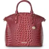 Brahmin Large Duxbury Croc Embossed Leather Satchel