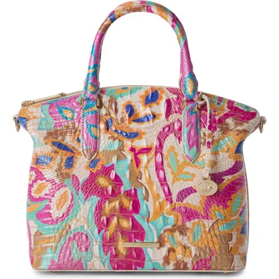 Brahmin Large Duxbury Croc Embossed Leather Satchel