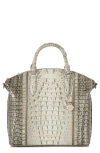 Brahmin Large Duxbury Croc Embossed Leather Satchel In Fairestgrey