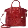 Brahmin Large Duxbury Satchel Radiant Red Melbourne In Radiant Red