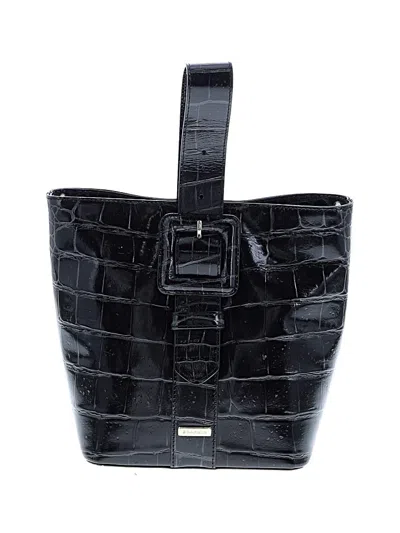 Pre-owned Brahmin Leather Bucket Bag In Black