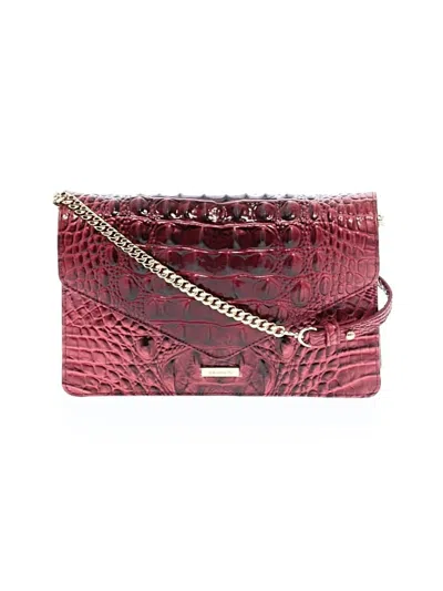 Pre-owned Brahmin Leather Crossbody Bag In Burgundy