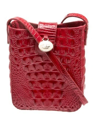 Pre-owned Brahmin Leather Crossbody Bag In Red