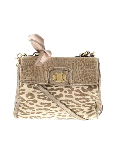 Pre-owned Brahmin Leather Satchel In Gold