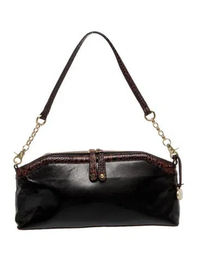 Pre-owned Brahmin Leather Shoulder Bag In Black