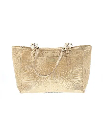Pre-owned Brahmin Leather Shoulder Bag In Gold
