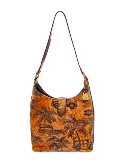 Pre-owned Brahmin Leather Shoulder Bag In Neutrals