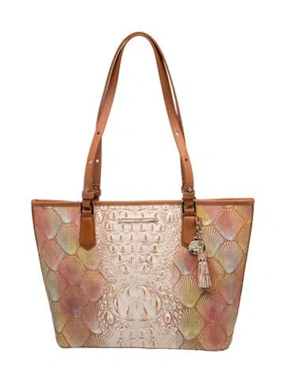 Pre-owned Brahmin Leather Shoulder Bag In Neutrals