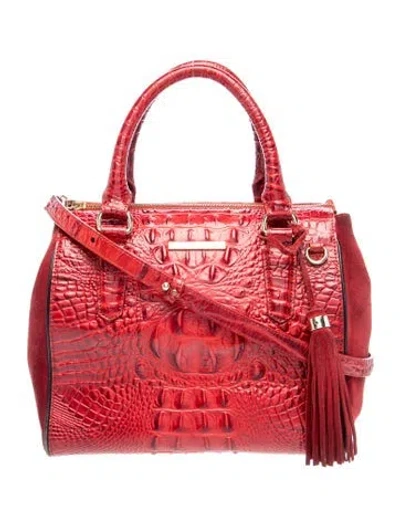 Pre-owned Brahmin Leather Top Handle Bag In Red
