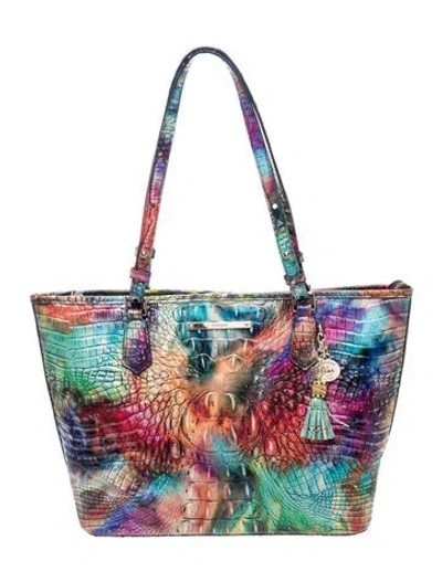 Pre-owned Brahmin Leather Tote In Blue