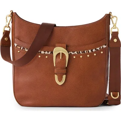 Brahmin Leia Croc Embossed Leather Crossbody Bag