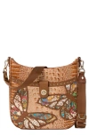 BRAHMIN LEIA CROC EMBOSSED LEATHER CROSSBODY BAG