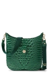 BRAHMIN LEIA CROC EMBOSSED LEATHER CROSSBODY BAG