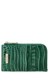 BRAHMIN LENNON CROC EMBOSSED LEATHER CARD CASE