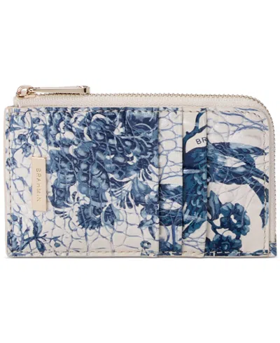 Brahmin Lennon Melbourne Leather Card Case In Orange