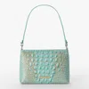 Brahmin Lorelei Croc Embossed Leather Shoulder Bag In Blue