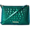 Brahmin Lorelei Croc Embossed Leather Shoulder Bag In Green