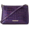 Brahmin Lorelei Croc Embossed Leather Shoulder Bag In Purple