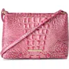 Brahmin Lorelei Croc Embossed Leather Shoulder Bag In Pink