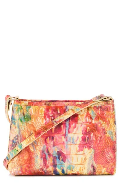 Brahmin Lorelei Croc Embossed Leather Shoulder Bag In Happy Hour