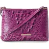 Brahmin Lorelei Croc Embossed Leather Shoulder Bag In Purple