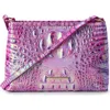 Brahmin Lorelei Melbourne Embossed Leather Shoulder In Purple Iris