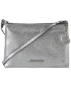 Brahmin Lorelei Medium Satchel Bag In Silver