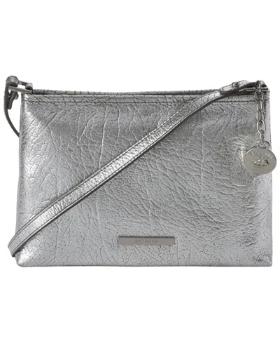 Brahmin Lorelei Medium Satchel Bag In Silver