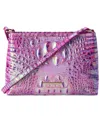 Brahmin Lorelei Melbourne Embossed Leather Shoulder In Purple Iris