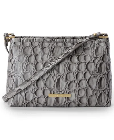 Brahmin Lorelei Melbourne Leather Shoulder Bag In Gray