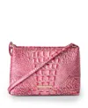 Brahmin Lorelei Croc Embossed Leather Shoulder Bag In Pink