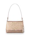 Brahmin Lorelei Croc Embossed Leather Shoulder Bag