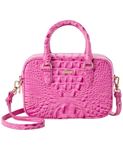 Brahmin Mara Buckle Small Satchel Bag In Pink