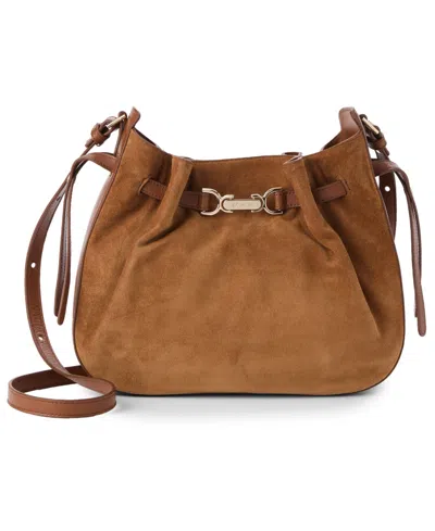 Brahmin Marge Grassland Small Leather Crossbody Handbag In Tan