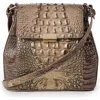 Brahmin Margo Croc Embossed Leather Crossbody Bag In Brindle