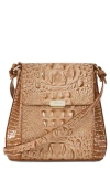 Brahmin Margo Croc Embossed Leather Crossbody Bag In Brown