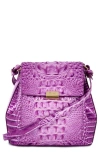 Brahmin Margo Croc Embossed Leather Crossbody Bag In Lilacessence