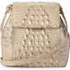 Brahmin Margo Croc Embossed Leather Crossbody Bag In Wind Chime