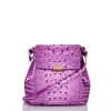 Brahmin Margo Croc Embossed Leather Crossbody Bag In Lilacessence