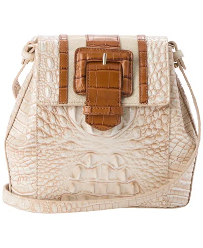 Brahmin Margo Small Leather Crossbody Bag In White