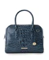 Brahmin Marissa Small Alden Road Leather Satchel Bag In Purple