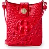 Brahmin Marley Croc Embossed Leather Crossbody Bag