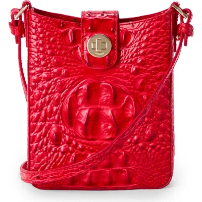 Brahmin Marley Croc Embossed Leather Crossbody Bag