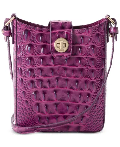 Brahmin Marley Melbourne Mini Leather Crossbody In Purple