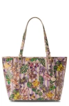 Brahmin Medium Asher Croc Embossed Leather Tote In Multi