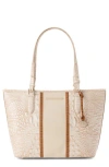 Brahmin Medium Asher Croc Embossed Leather Tote In Brown