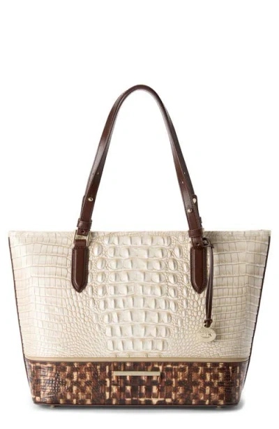 Brahmin Medium Asher Embossed Leather Shoulder Bag In Brown