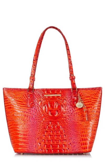 Brahmin 'medium Asher' Leather Tote In Flame Melbourne